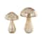 Champagne Glass Mushroom Handmade Glossy Weathered Sculpture Set